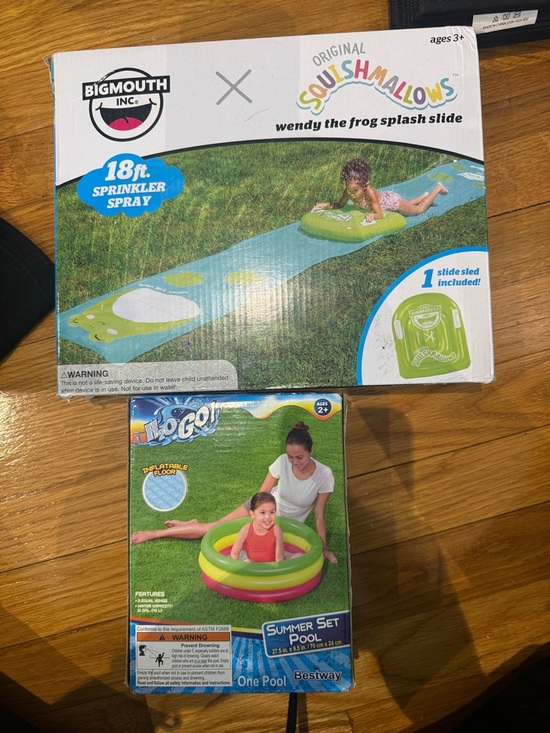 Big Mouth Inc Other - BigMouth x Squishmallows Wendy The Frog Lawn Water slide + inflatable pool